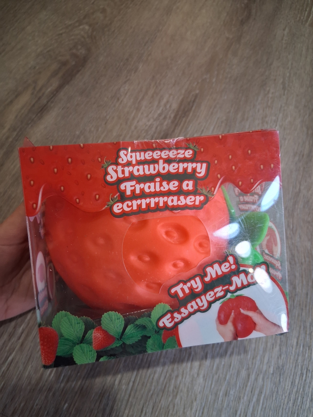 Squishy strawberry.